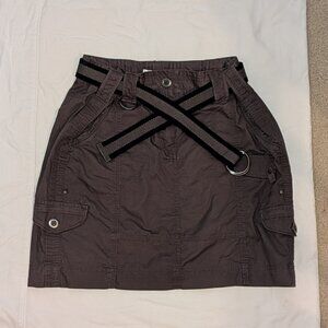 Brown Dalia Collection Cargo Skirt With Belt Size 10